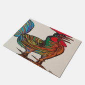 Abstracte Rooster Deurmat (Schuin)