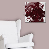 Abstracte Rosewood Red Splatter Art Poster