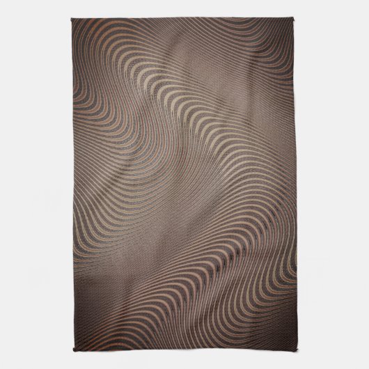 Abstracte rotatiedruppellijnen - theedoek (Verticaal)
