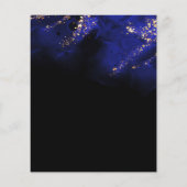 Abstracte Royal Blue en Gold Alcohol prijslijst Flyer (Achterkant)