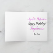 Abstracte roze Black 50 en Fabulous Birthday Kaart (Binnen)