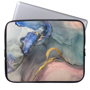 Abstracte roze blauwe achtergrond met prachtige vl laptop sleeve
