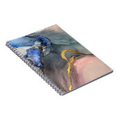 Abstracte roze blauwe achtergrond met prachtige vl notitieboek (Rechterzijde)