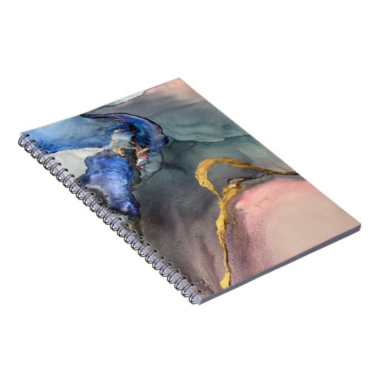 Abstracte roze blauwe achtergrond met prachtige vl notitieboek (Rechterzijde)