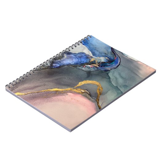 Abstracte roze blauwe achtergrond met prachtige vl notitieboek (Linkerzijde)