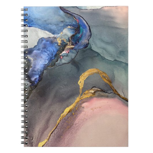 Abstracte roze blauwe achtergrond met prachtige vl notitieboek (Voorkant)