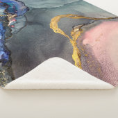 Abstracte roze blauwe achtergrond met prachtige vl sherpa deken (3/4)