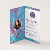 Abstracte roze blauwe daskleurige dijk visitekaartje (Binnen)