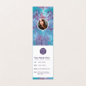 Abstracte roze blauwe daskleurige dijk visitekaartje (Binnenkant ongevouwen)