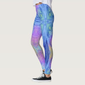 Abstracte roze blauwe leggings voor vrouwen (Links)