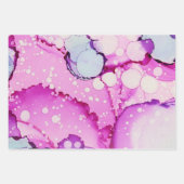 Abstracte roze blauwe Paarse papierbladen voor het Inpakpapier Vel (Voorkant 2)