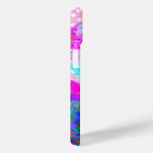 Abstracte roze blauwgroen bloemenpolka waterverf s Case-Mate iPhone case (Achterkant / Rechts)