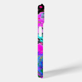 Abstracte roze blauwgroen waterverf bloemenpolka s Case-Mate iPhone case (Achterkant / Rechts)