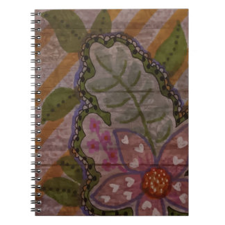 Abstracte Roze Bloem Notitieboek