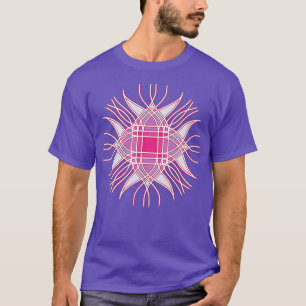 Abstracte roze bloem t-shirt