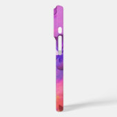 Abstracte roze bloemen en vogelkunst Case-Mate iPhone case (Achterkant / Links)