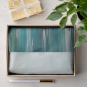 Abstracte Roze Bloemen Teal Achtergrond Decoupage Tissuepapier (Geschenk)