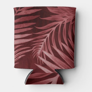 Abstracte roze bloemetjes, zwart bloemig lijst. blikjeskoeler