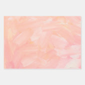 Abstracte roze blos hand geschilderde penseelstree inpakpapier vel (Voorkant 2)