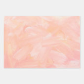 Abstracte roze blos hand geschilderde penseelstree inpakpapier vel (Voorkant)