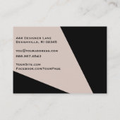 *~* Abstracte Roze Blush Gold Foil geometrisch Visitekaartje (Achterkant)