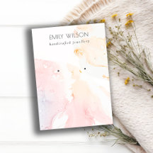 Abstracte Roze Blush Waterverf Oorbel Display