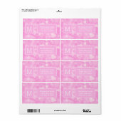 Abstracte roze bokeh Hearts Etiket (Full Sheet)