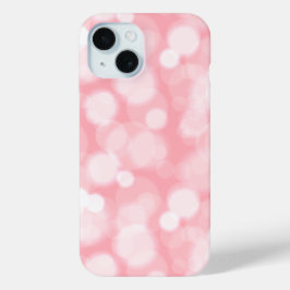 Abstracte Roze Bokeh Sprookje Lichte Telefoonhoes iPhone 15 Case