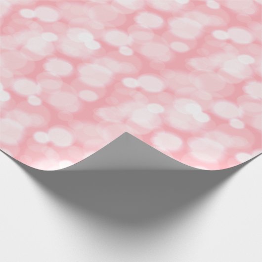 Abstracte Roze Bokeh Sprookjesverlichting Cadeaupapier (Hoek)
