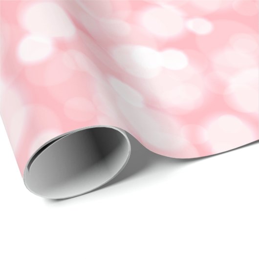 Abstracte Roze Bokeh Sprookjesverlichting Cadeaupapier (Rol Hoek)