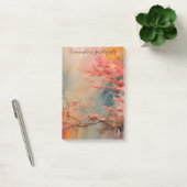 Abstracte Roze Bomen in Bloom Wabi-Sabi Landscape Post-it® Notes (Kantoor)