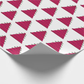 Abstracte roze bomen op wit cadeaupapier (Hoek)