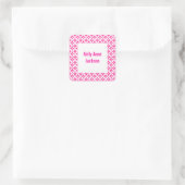 Abstracte Roze Cirkel Boek Label / Gift Label Stic (Tas)