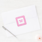 Abstracte Roze Cirkel Boek Label / Gift Label Stic (Envelop)