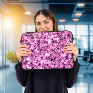 Abstracte Roze Crystal Laptop Mouw Laptop Sleeve