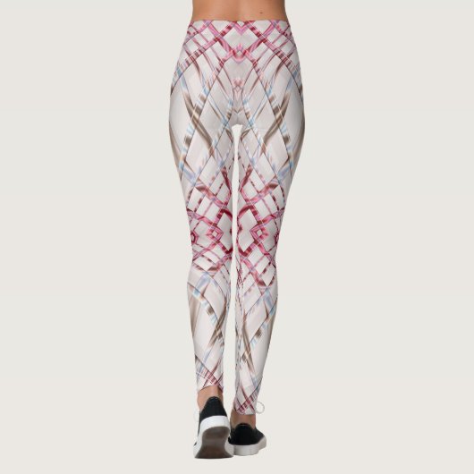 Abstracte roze dynamische textuur. leggings (Achterkant)
