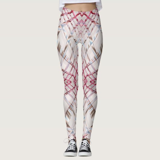 Abstracte roze dynamische textuur. leggings (Voorkant)