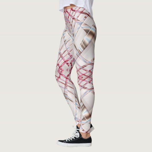 Abstracte roze dynamische textuur. leggings (Links)