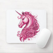 Abstracte roze eenhoorn muismat (Met muis)