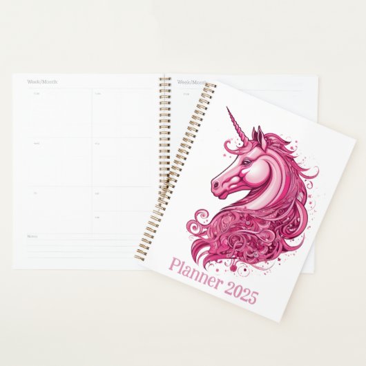 Abstracte roze eenhoorn planner (Display)