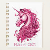 Abstracte roze eenhoorn planner (Voorkant)