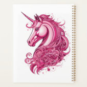 Abstracte roze eenhoorn planner (Achterkant)