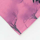 Abstracte Roze Eiffeltoren Kunst Fleece Deken (Hoek)