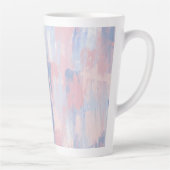 Abstracte Roze en Blauwe Verfstreken Latte Mok (Rechts)