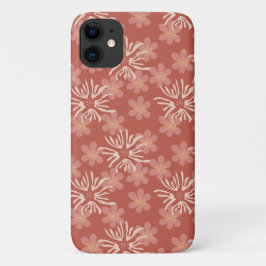 Abstracte roze en gele floralen afspelen Case-Mate iPhone case