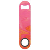 Abstracte roze en gele goudflesopening voor fles speed flessenopener (Voorkant)