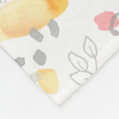 Abstracte roze en gele Waterverf Design Fleece Deken (Hoek)
