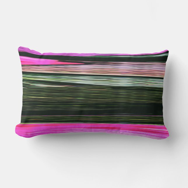 Abstracte roze en groene horizontale strepen 705 kussen (Voorkant)