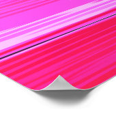 Abstracte roze en groene horizontale strepen 705 poster (Hoek)