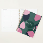 Abstracte roze en groene kunst planner (Display)